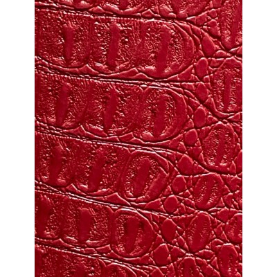 6323 Кожа искусственная Croco Red 218
