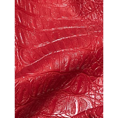 6323 Кожа искусственная Croco Red 218