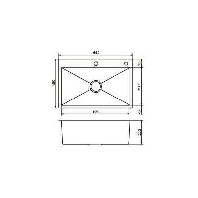 20698 Мойка 6845 ГРАФИТ DISPLAY GRAPHIT PRODIGY