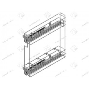 6538 Бутылочница с доводчиком BLUM правая Starax S-2421-A 106х475х495 АНТРАЦИТ   	