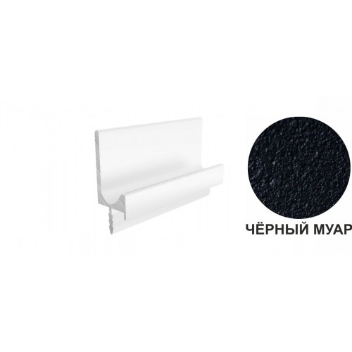 30372 Профиль-ручка врезная "L" для кухонных баз JERKY черный муар 5,0 м